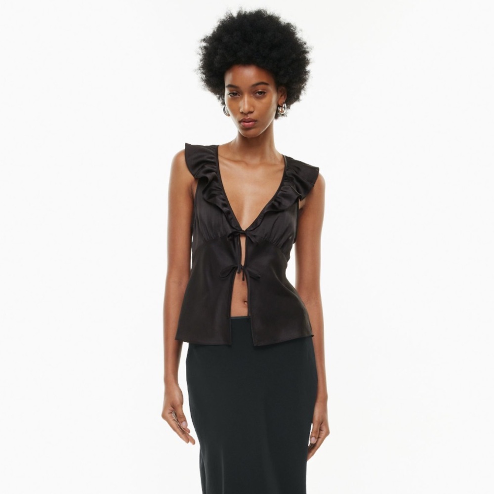 Aritzia Wilfred Tonka Satin Blouse